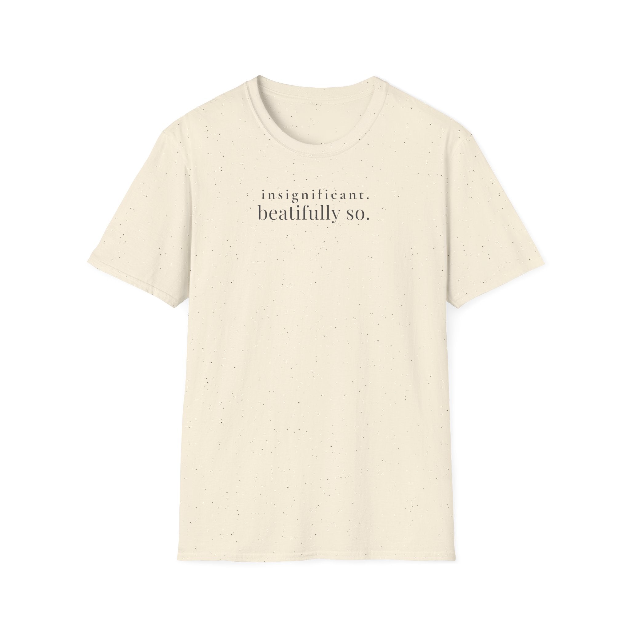 insignificant. beautifully so. t-shirt